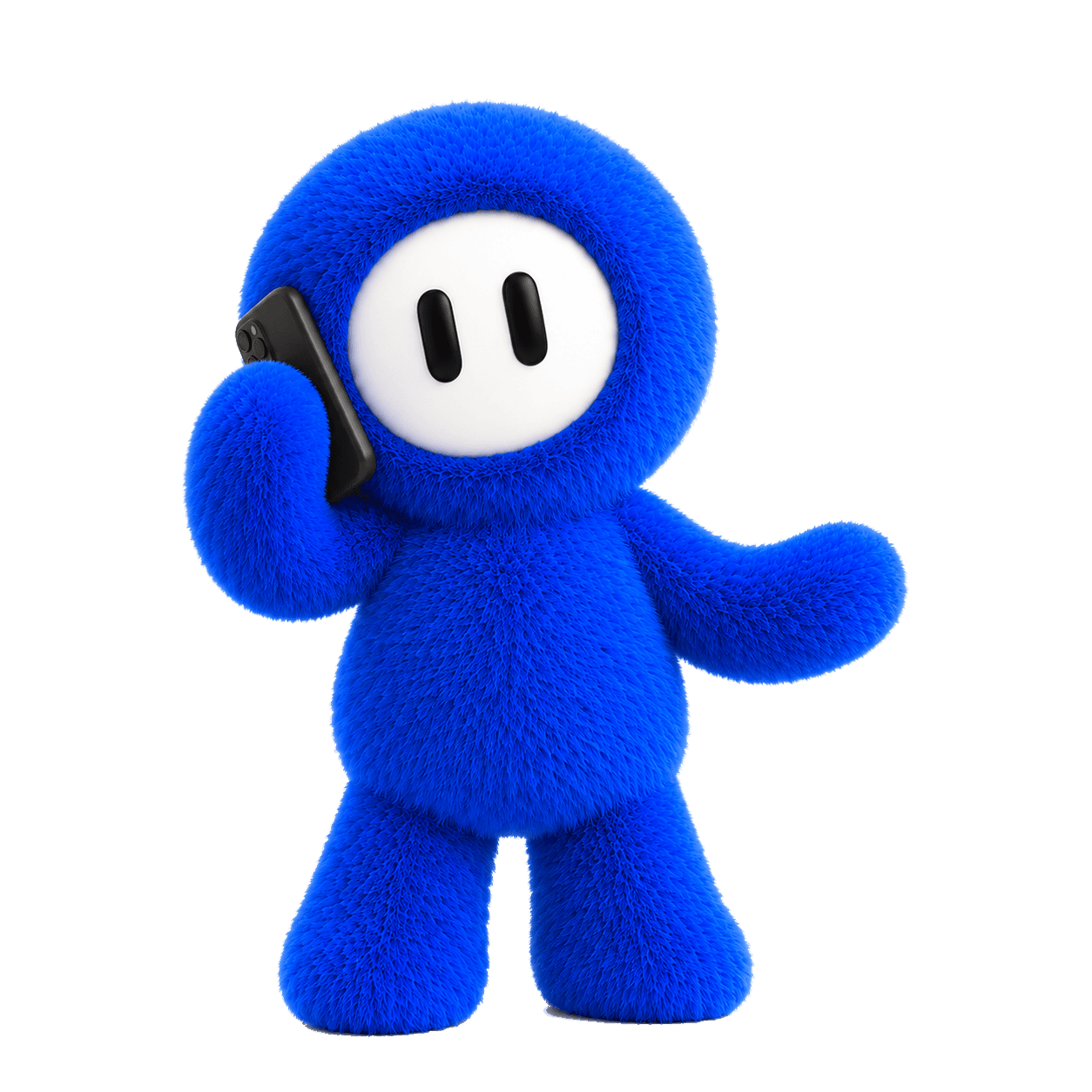 Zed, la mascotte de ZILMA, au téléphone